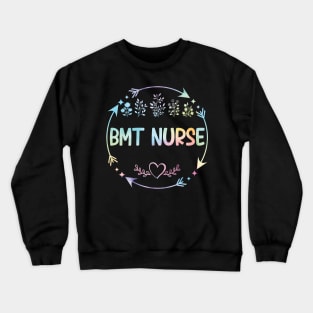 BMT Nurse cute floral watercolor Crewneck Sweatshirt